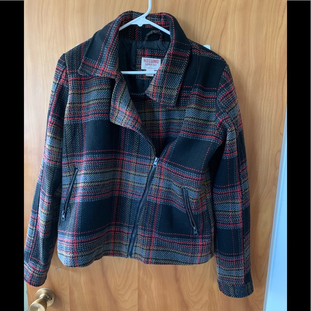 Mossimo plaid pea coat. Size large.